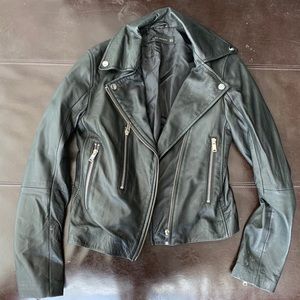 Leather jacket black Zara